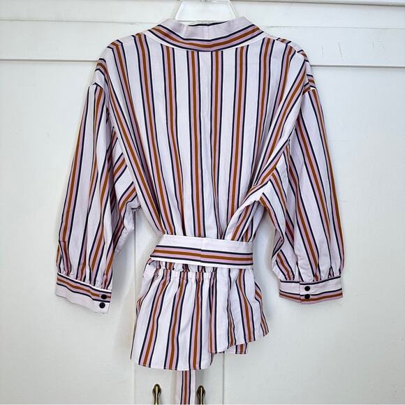 NWT ba&sh Nala Stripe Wrap Top 1 Small - Picture 6 of 7
